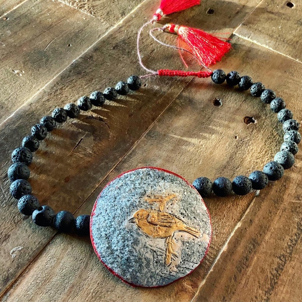 Matana Handmade Statement Bird Necklace
